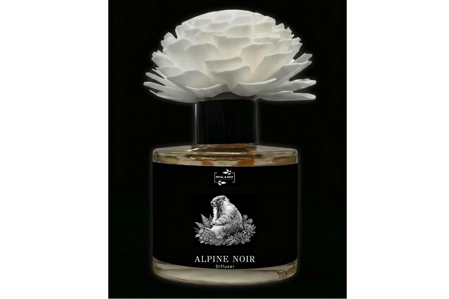 Alpine Noir Luxury Flower Diffuser - 100ml